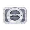 Aufkleber ´´Racing eckig´´, 3D-Sticker in Silber, 