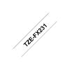 Brother TZe-FX231 Flexi-Tape - schwarz auf weiß - 