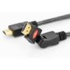 ednet HDMI Anschlusskabel 2m HDMI-A 360° drehbar 4