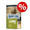 12 x 400 g Happy Dog Pur zum Sonderpreis - Lamm Pu