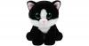 Beanie Babies Katze Ava 15cm schwarz weiss