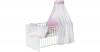 Komplett Kinderbett Classic White, Herzchen rosa, 