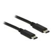 DeLOCK USB 2.0 Kabel 0,5m Typ-C St./St. 83672 schw