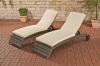 2x Polyrattan Sonnenliege