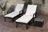 2x Polyrattan Sonnenliege