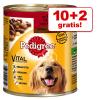 10 + 2 gratis! 12 x 400 / 800 g Pedigree Hundefutt