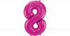 Folienballon Zahl 8, pink