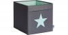 Aufbewahrungsbox Stern, grau/mint