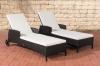 2x Polyrattan Sonnenliege