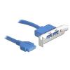 DeLOCK Slotblech USB3.0 19Pin Pin Header 1x ext. 2