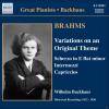 Wilhelm Backhaus - Brahms: Variations On An Origin