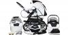 Kombi Kinderwagen Milano, 10 tlg., black & white