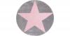 Teppich, STAR silbergrau/rosa, 160 cm, rund