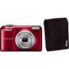 Nikon COOLPIX A10 Digitalkamera Kit rot + Tasche