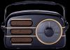 BIGBEN TR101, Radio, Schwarz/Gold