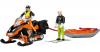 BRUDER 63100 bworld Snowmobil mit Rettungsschlitte