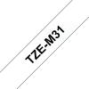 Brother TZe-M31 Schriftband, 12mm x 5m, schwarz au