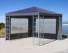 Aluoptik Pavillon Set 3x3m Anthrazit mit PVC Fenst