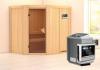 Karibu Siirin Sauna, ohne Kranz, Ofen 9 kW, extern