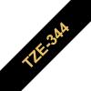 Brother TZe-344 Schriftband gold auf schwarz, 18mm