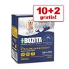 10 + 2 gratis! 12 x 370 g Bozita Häppchen in Gelee